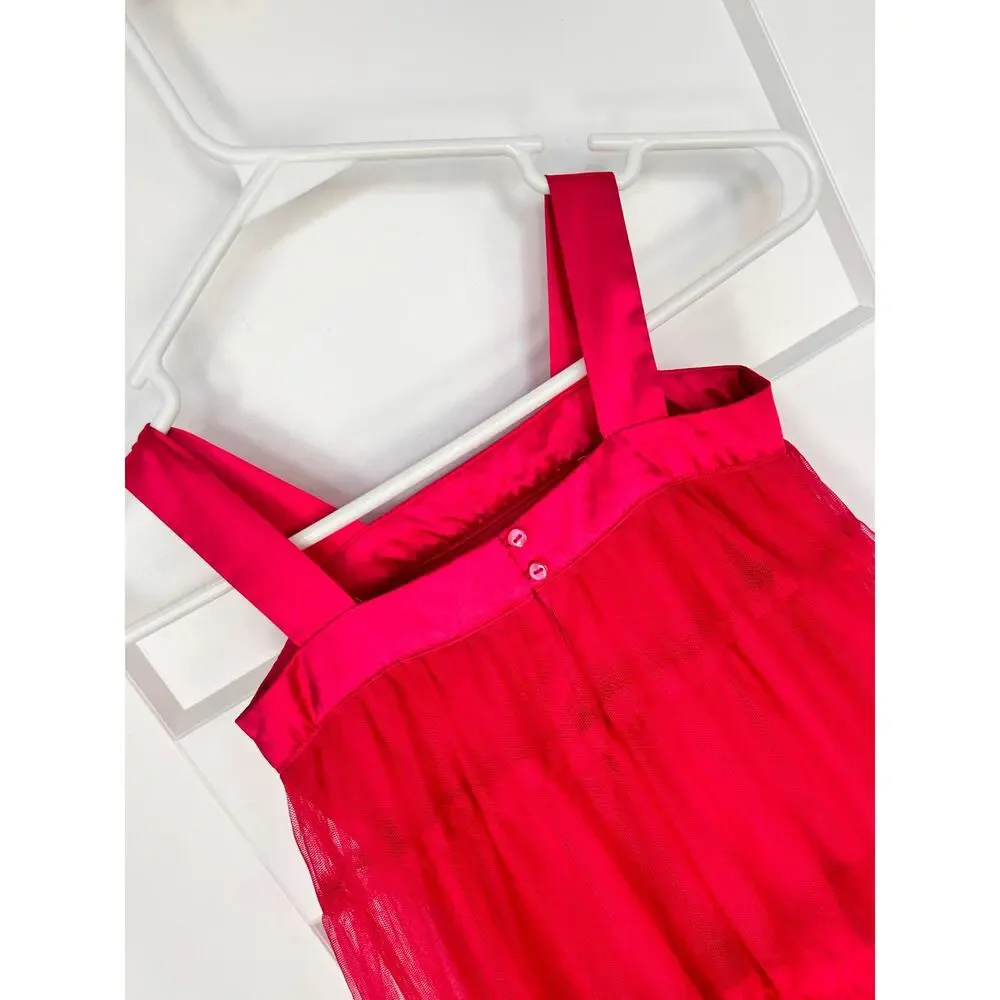 Baby Gap Pirouette Tulle Tiered Dress Satin Trim Layered Formal Red Size 5 Years